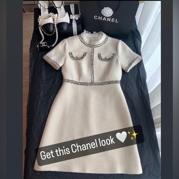 Dresses & Skirts - LUXE TWEED Long Sleeve RHINESTONE Dress